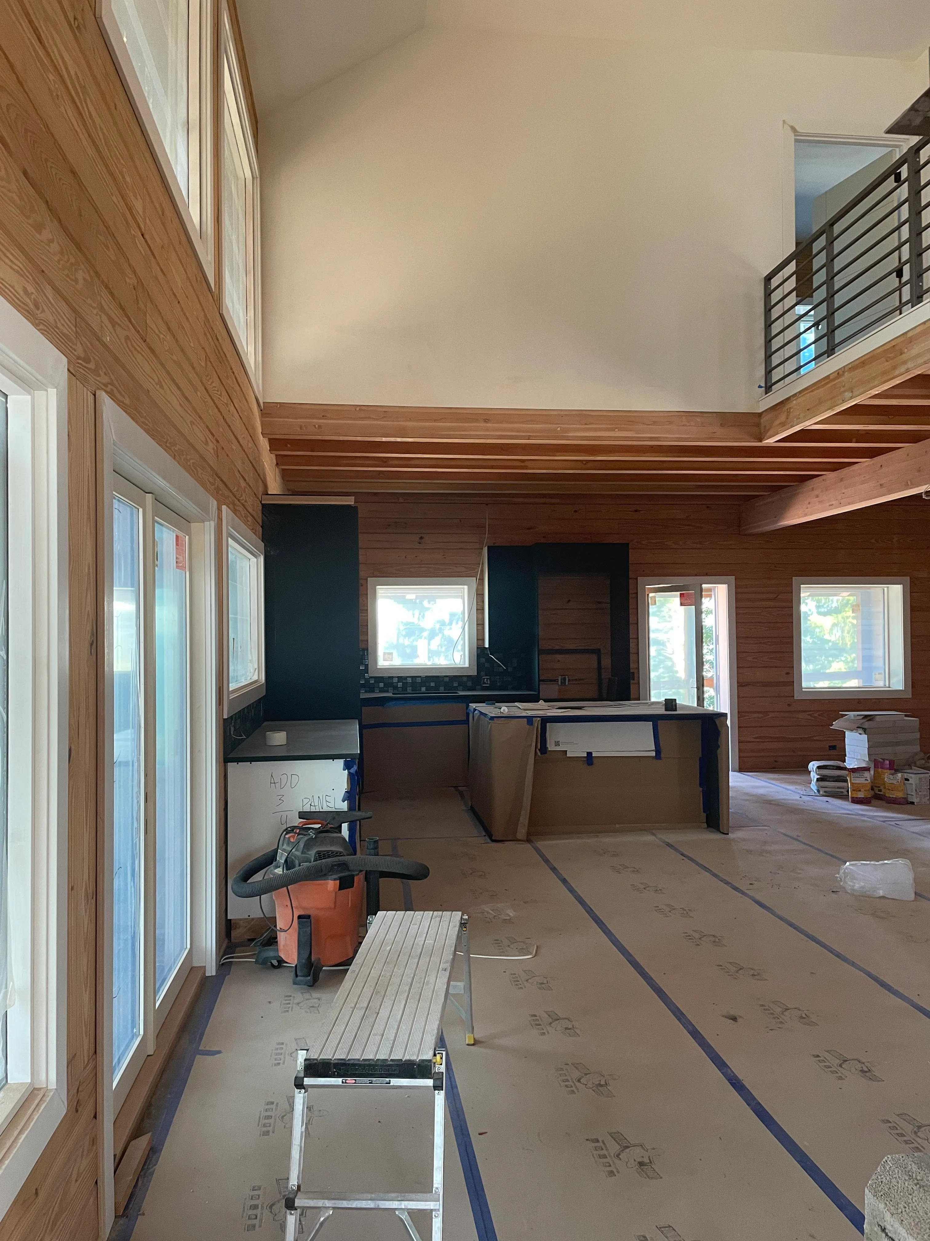 Custom home open concept drywall installation in Camas, WA