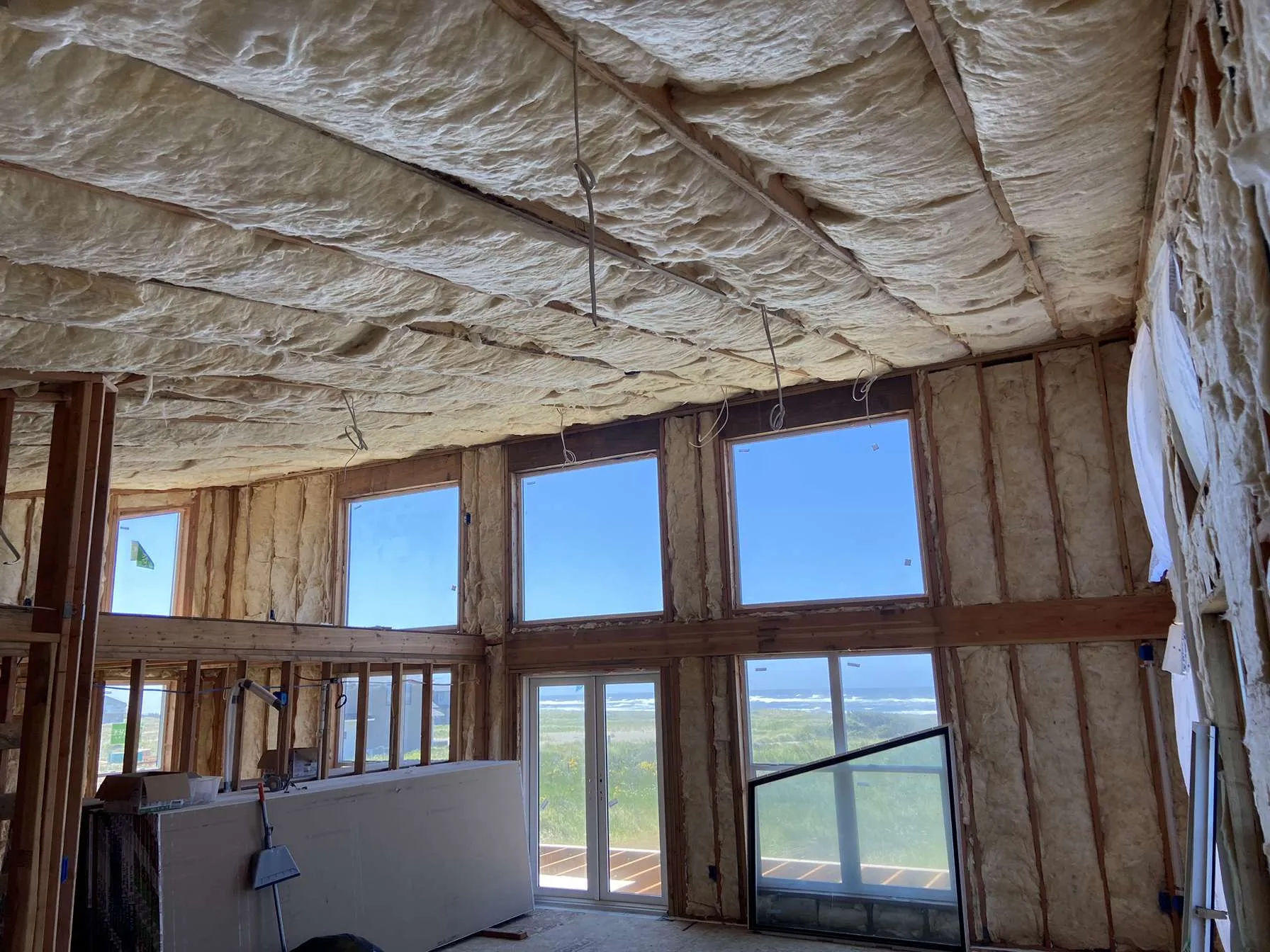 Completed drywall installation in a Kelso, WA home