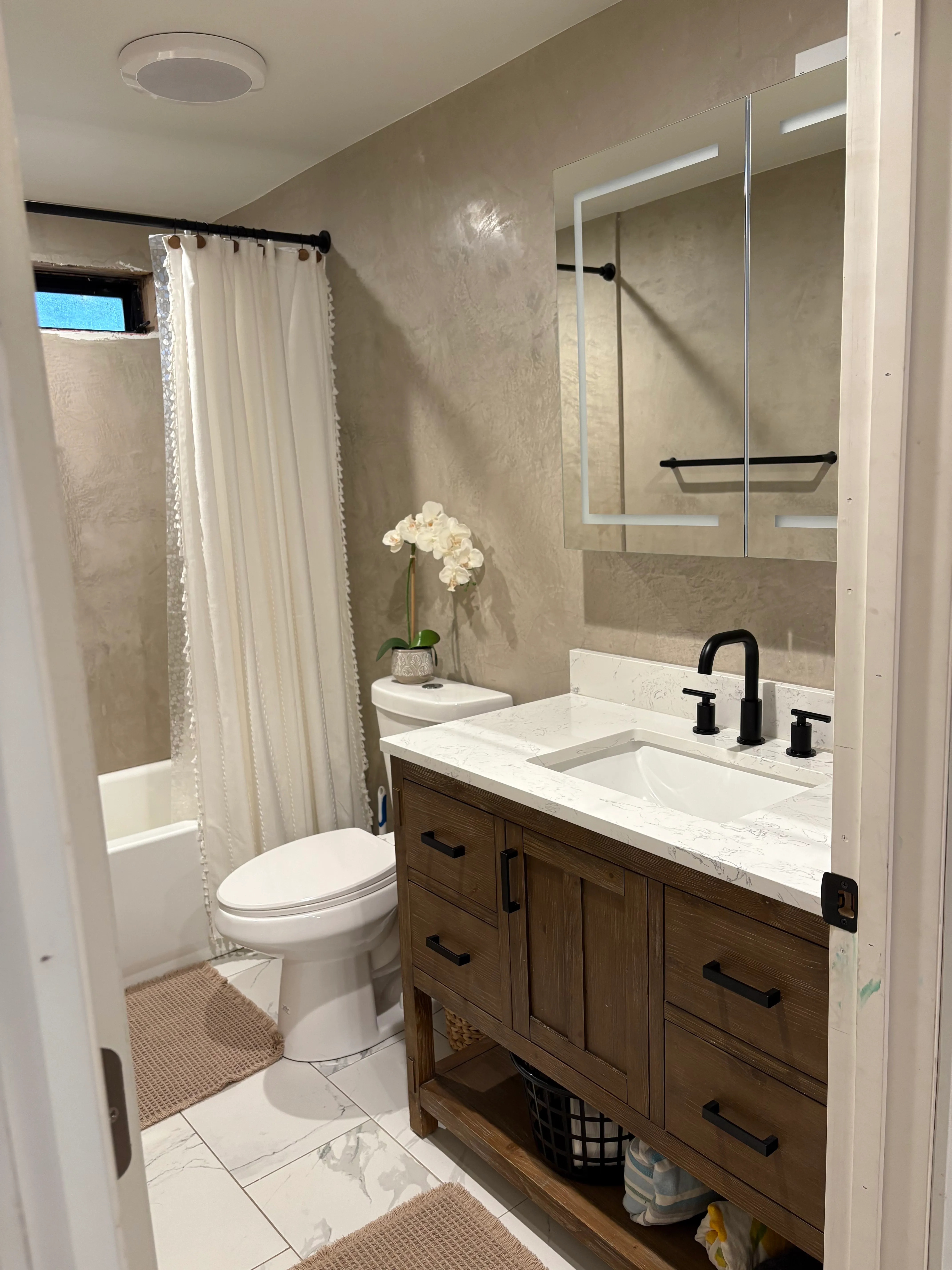 Microcement bathroom full view